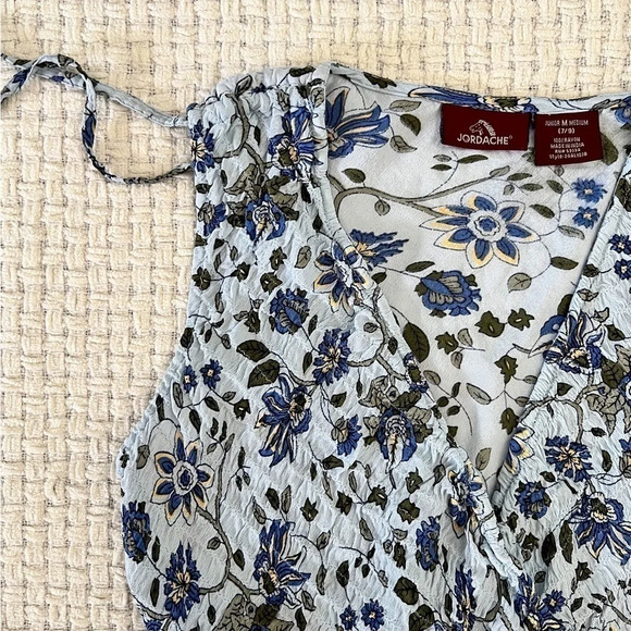 Y2K Jordache Babydoll Floral Tank Top - Picture 5 of 7